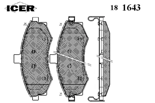 181643 ICER Тормозные колодки