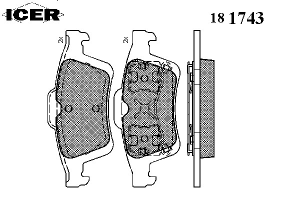 181743 ICER Тормозные колодки