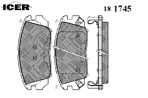 Тормозные колодки ICER 181745