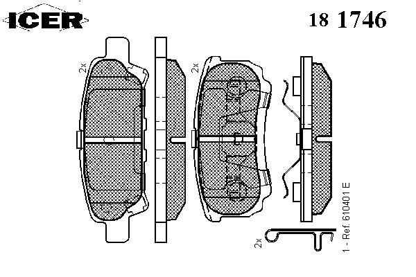 181746 ICER Тормозные колодки