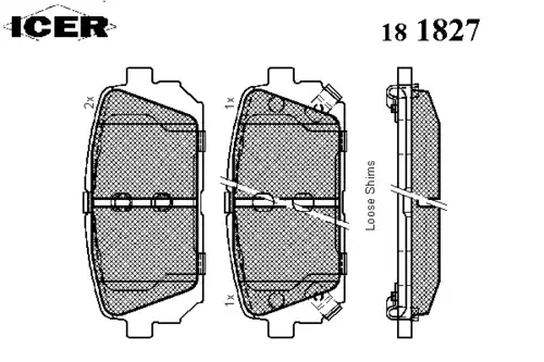 Тормозные колодки ICER 181827