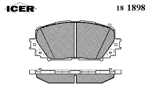 181898 ICER Тормозные колодки