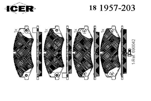 Тормозные колодки ICER 181957-203