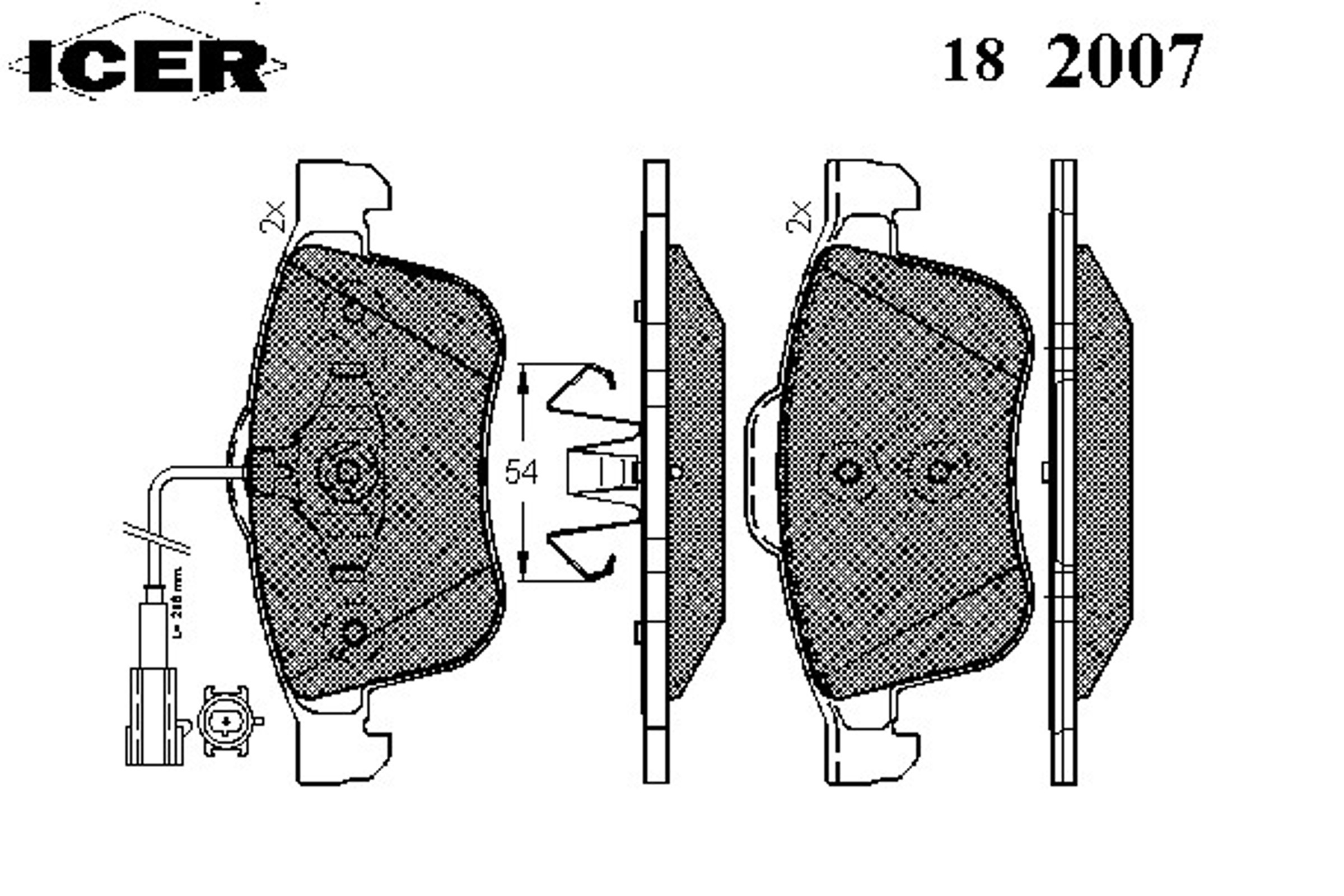 Колодки тормозные дисковые ICER 182007