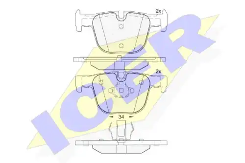 Тормозные колодки ICER 182064