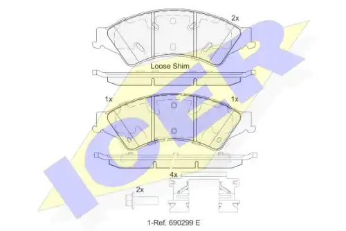 Тормозные колодки ICER 182109