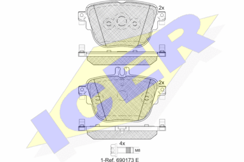 Тормозные колодки ICER 182289