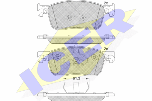 Тормозные колодки ICER 182297