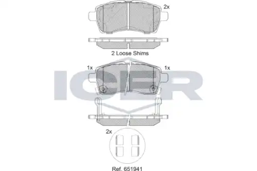 Колодки тормозные дисковые icer ICER 182305