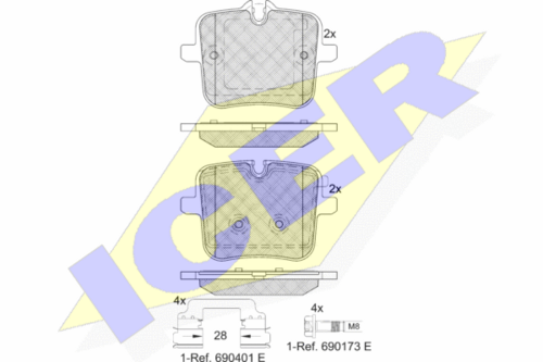 Тормозные колодки ICER 182308