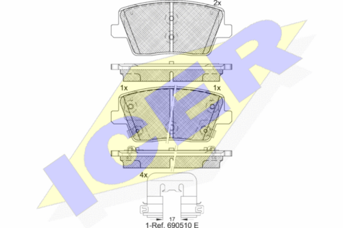 Тормозные колодки ICER 182334