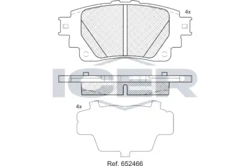 Колодки тормозные дисковые icer ICER 182424