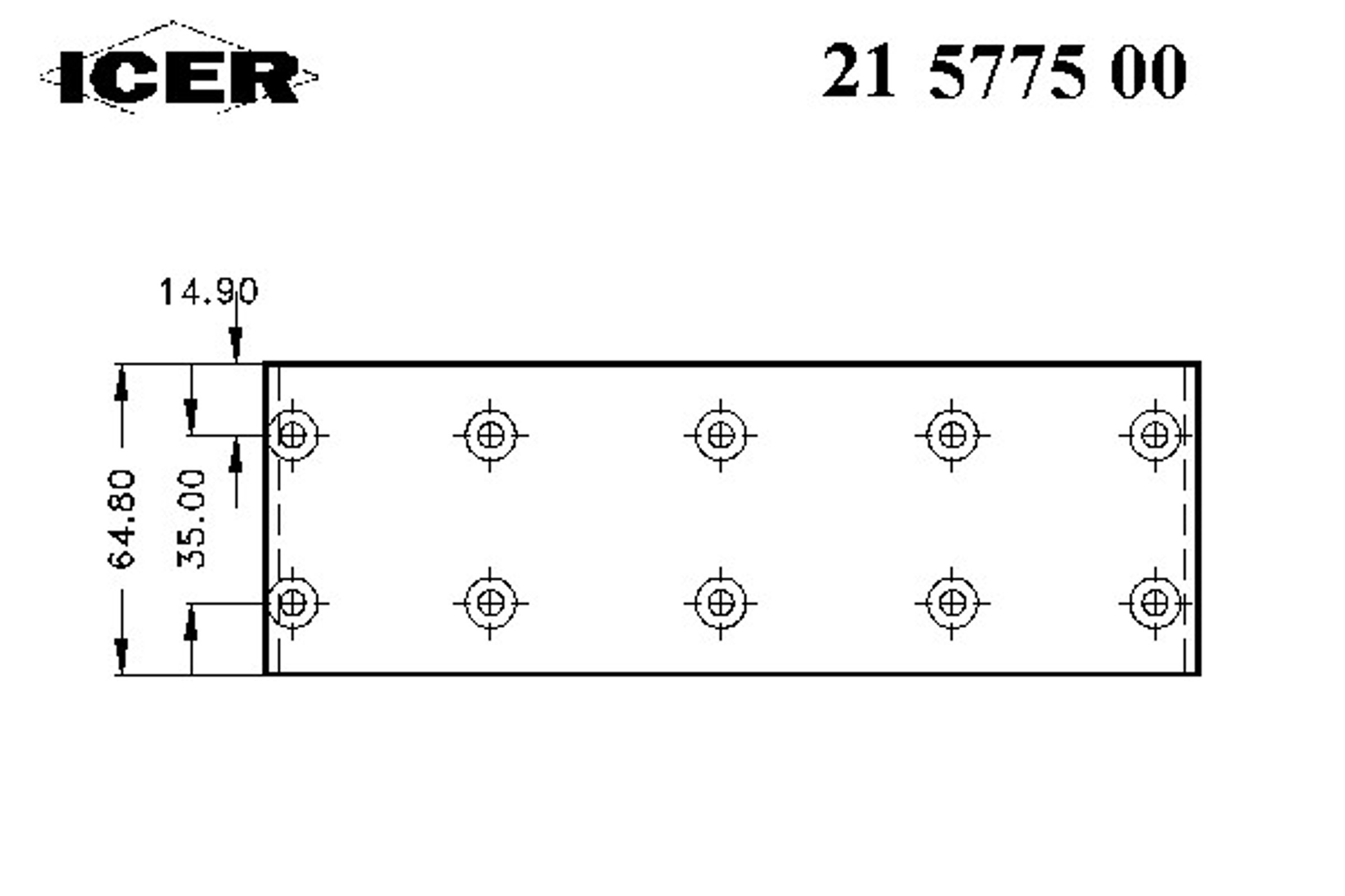 Комплект тормозных башмаков барабанные тормоза ICER 21 5775 00
