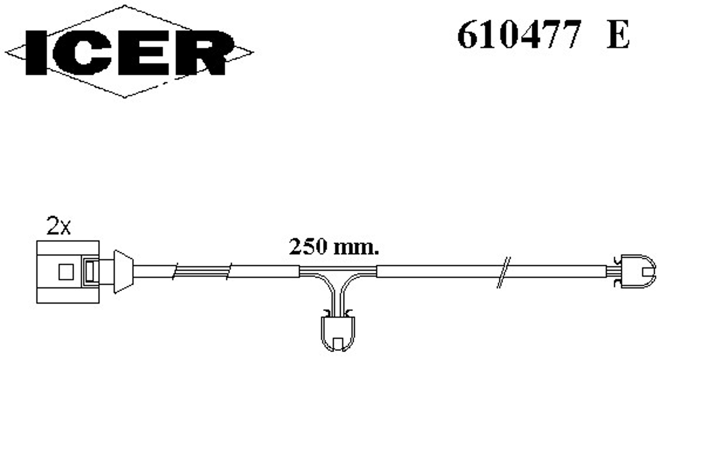 610477 E ICER Датчик износа тормозных колодок