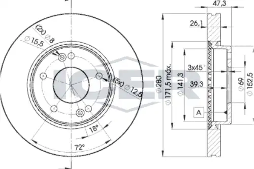 тормозные диски ICER 78BD5171-2