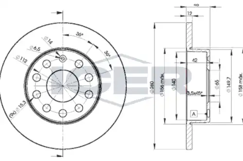 78BD5310-2 ICER тормозные диски