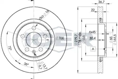 тормозные диски ICER 78BD5603-2