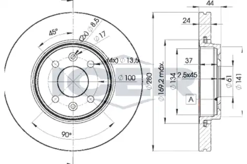 Тормозные диски ICER 78BD7829-2