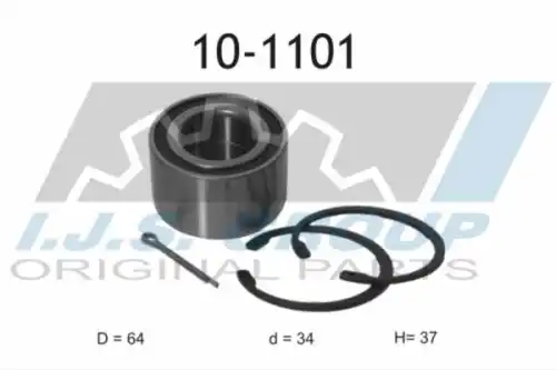 10-1101 IJS GROUP Ступичный подшипник (комплект)