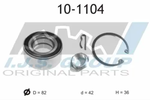 10-1104 IJS GROUP Ступичный подшипник (комплект)