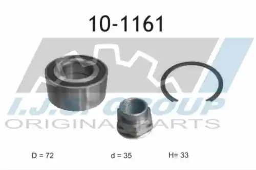 10-1161 IJS GROUP Ступичный подшипник (комплект)