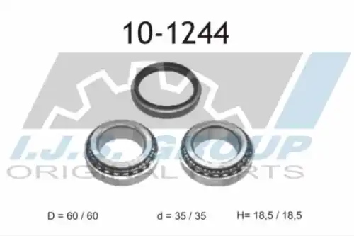 10-1244 IJS GROUP Ступичный подшипник (комплект)