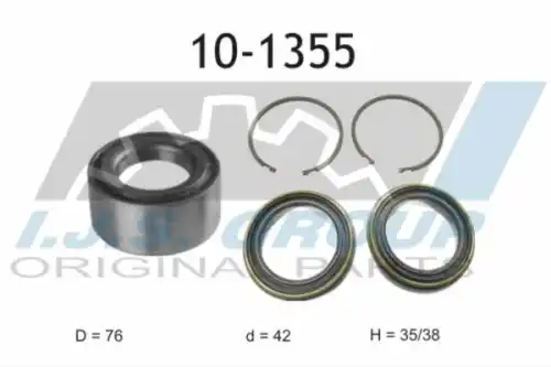 10-1355 IJS GROUP Ступичный подшипник (комплект)