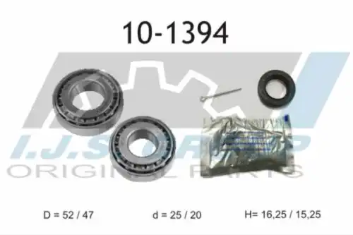 Фото 1 10-1394 IJS GROUP Ступичный подшипник (комплект)