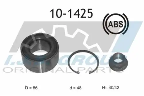 Фото 1 10-1425 IJS GROUP Ступичный подшипник (комплект)