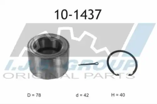 10-1437 IJS GROUP Ступичный подшипник (комплект)