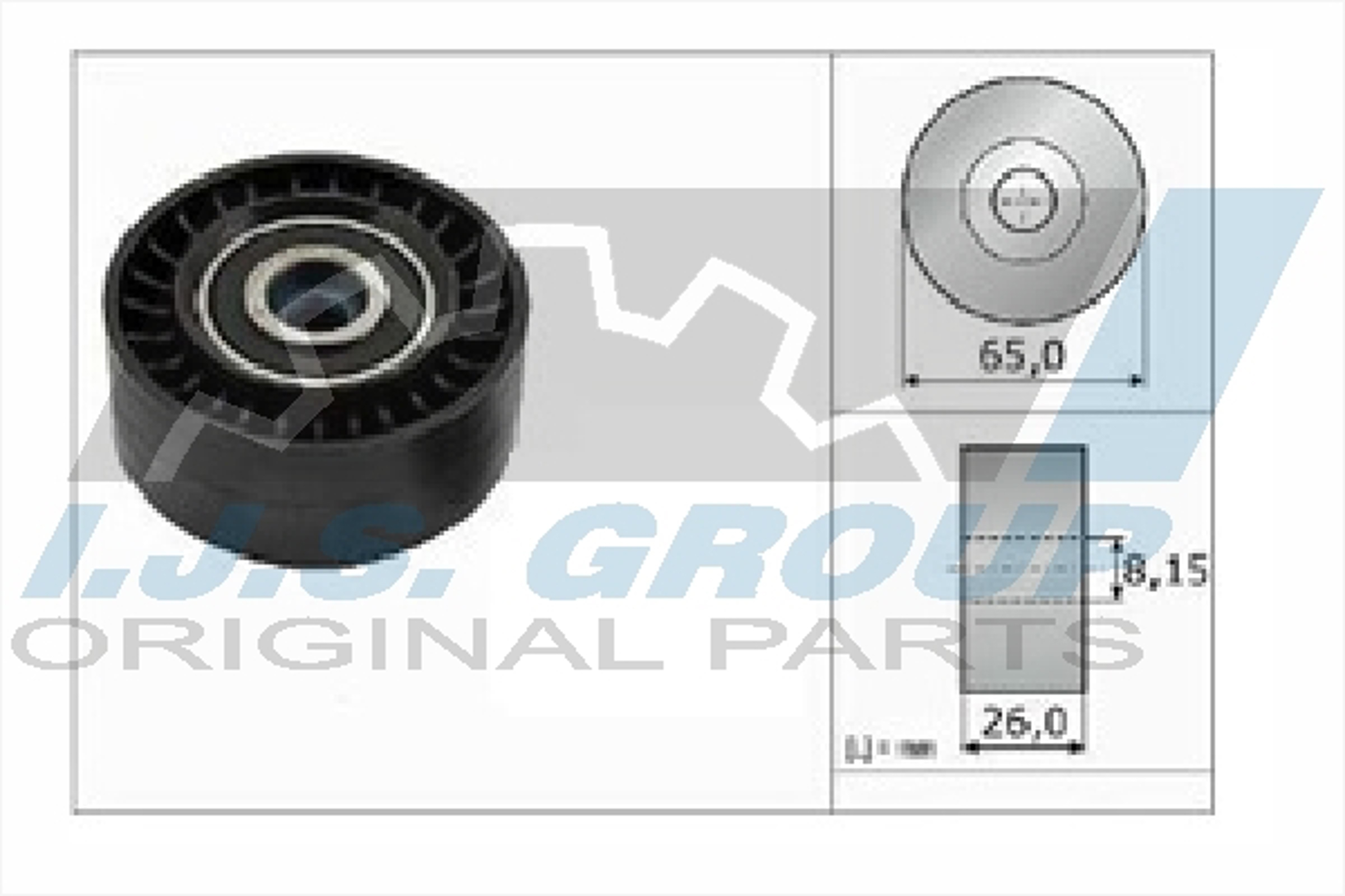 Ролик промежуточный поликлинового ремня audi a4 b8 IJS GROUP 93-1273