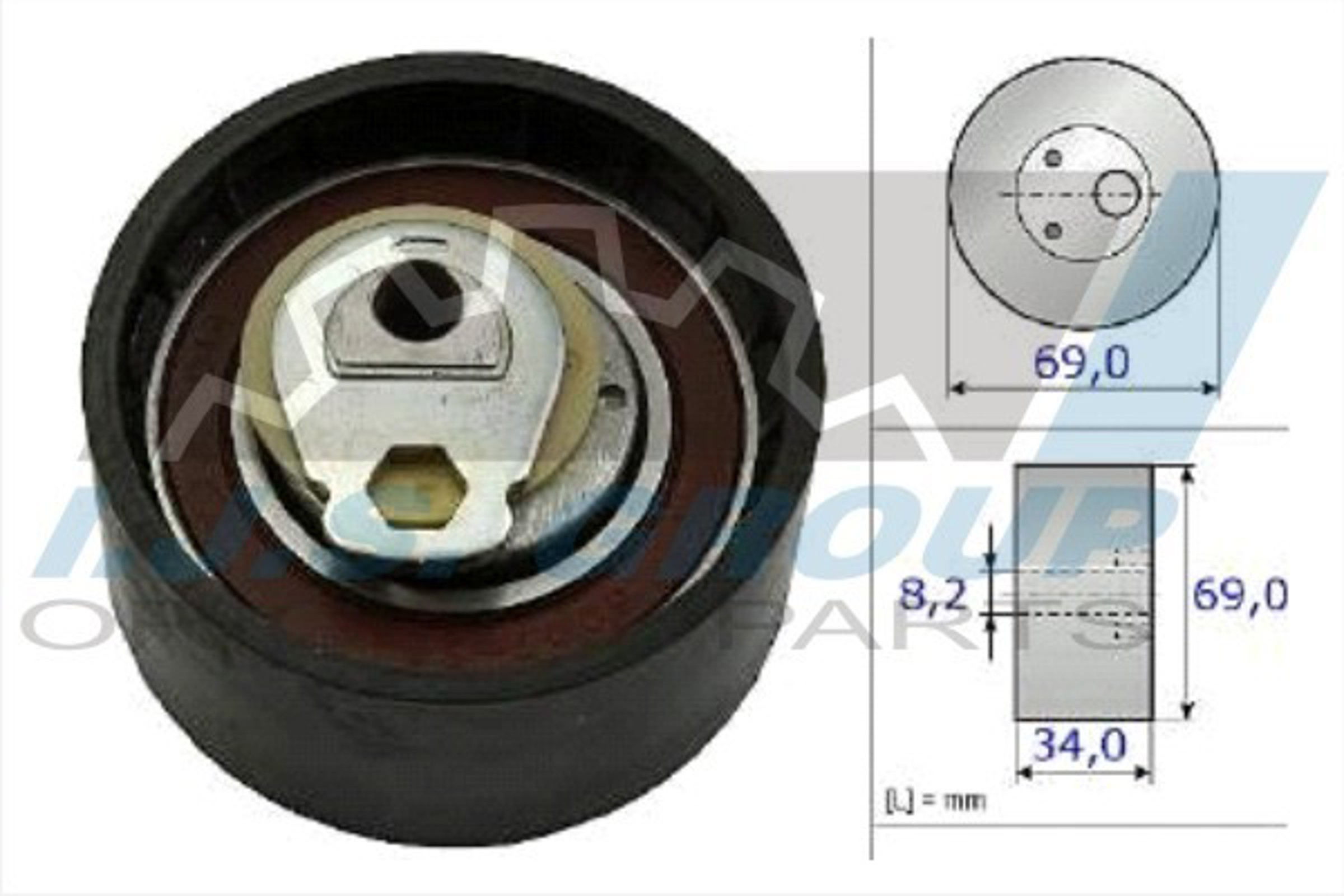 Ролик натяжной ремня грм IJS GROUP 93-1348