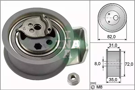 531 0436 20 INA Натяжной ролик, ремень ГРМ