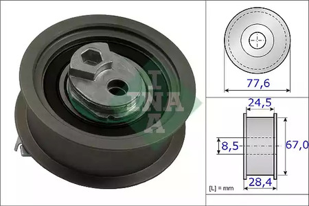 531 0851 10 INA Натяжной ролик, ремень ГРМ
