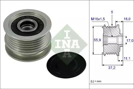 Шкив генератора INA 535 0018 10