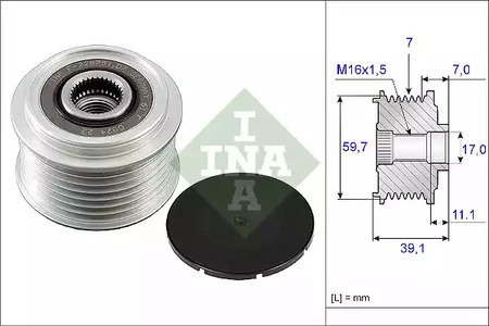 Механизм свободного хода генератора INA 535 0053 10