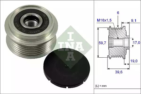 Механизм свободного хода генератора INA 535 0065 10