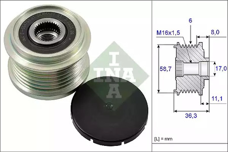 Механизм свободного хода генератора INA 535 0160 10