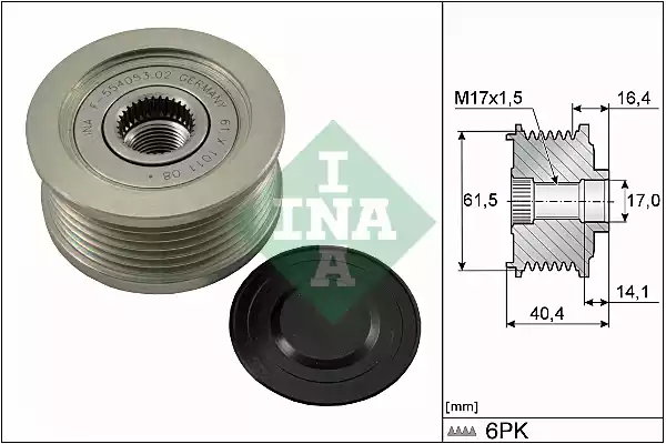 535011510 INA Шкив генератора