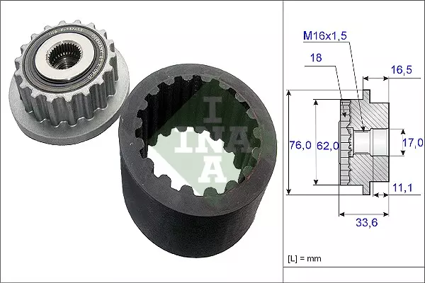 535018610 INA Шкив генератора