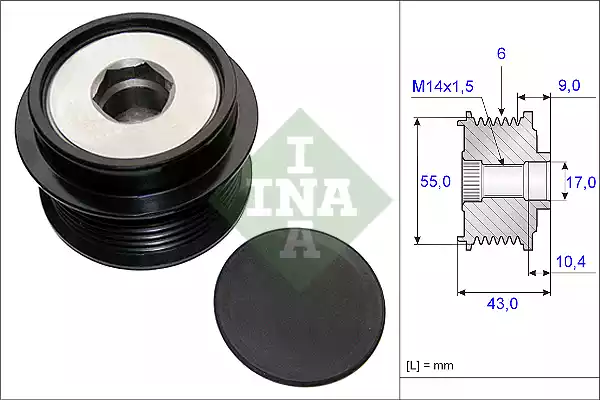 535020810 INA Шкив генератора