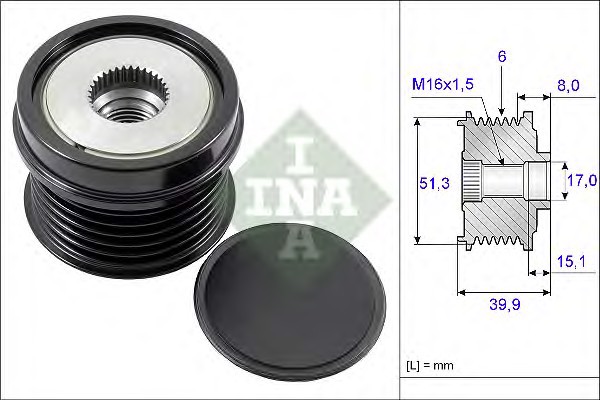 535025210 INA Шкив генератора