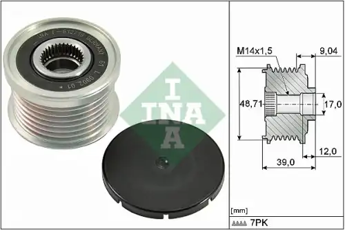 Шкив генератора INA 535027510