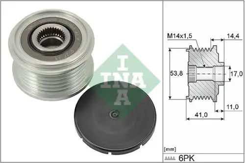 Шкив генератора INA 535030410