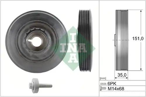 544 0090 20 INA Шкив коленвала