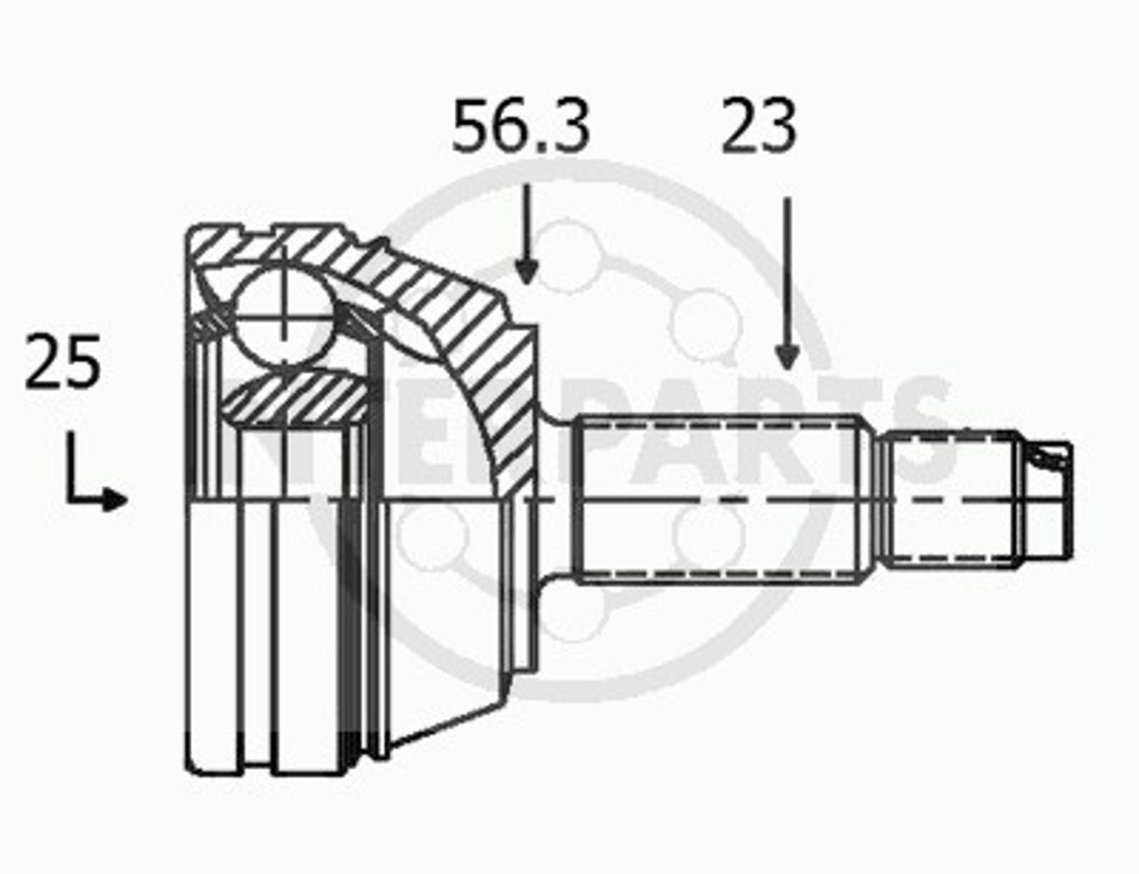 OJ-1426 INTERPARTS ШРУС