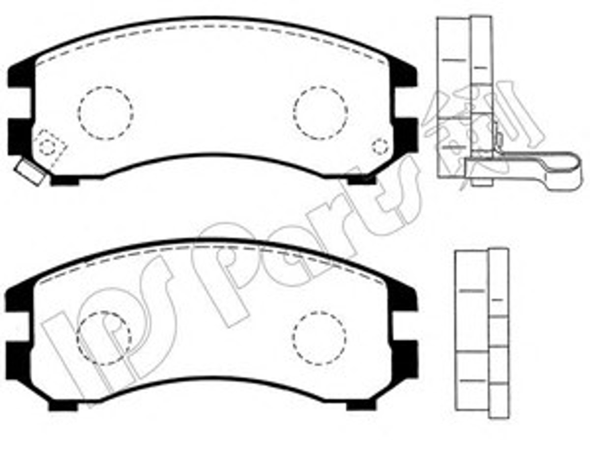 IBD-1135 IPS PARTS Комплект тормозных колодок, дисковый тормоз