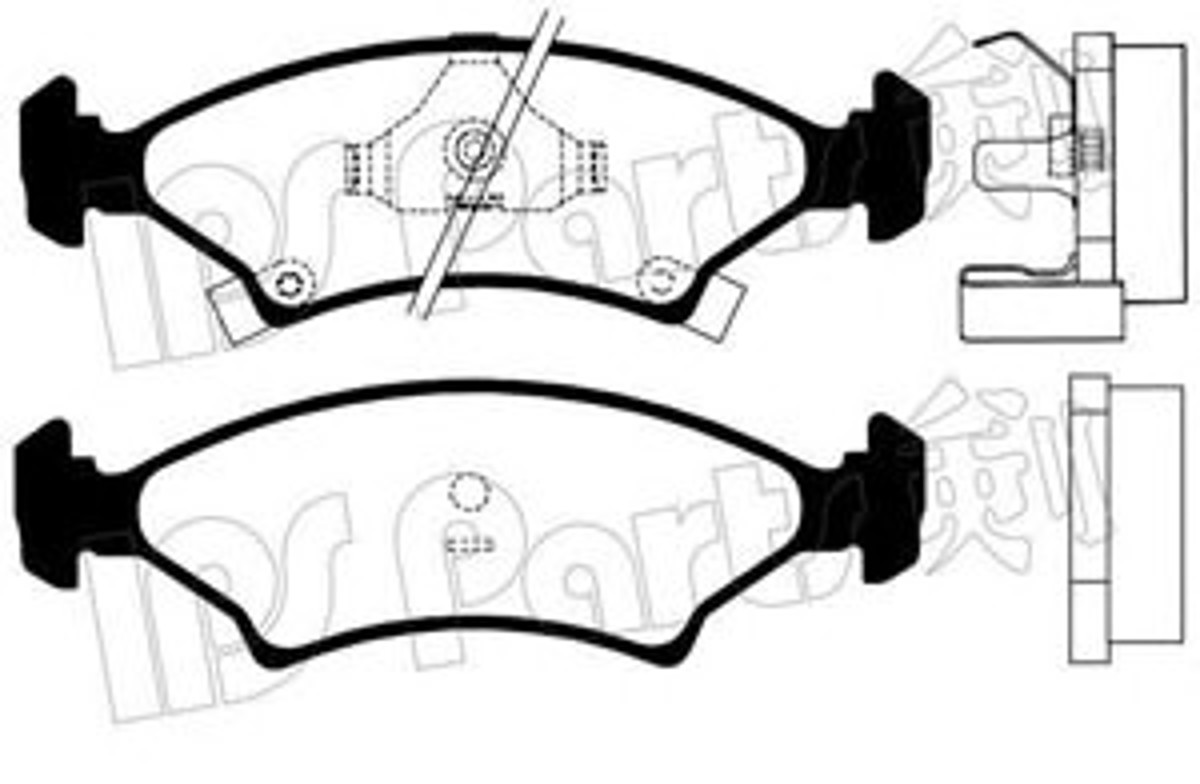 IBD-1398 IPS PARTS Комплект тормозных колодок, дисковый тормоз