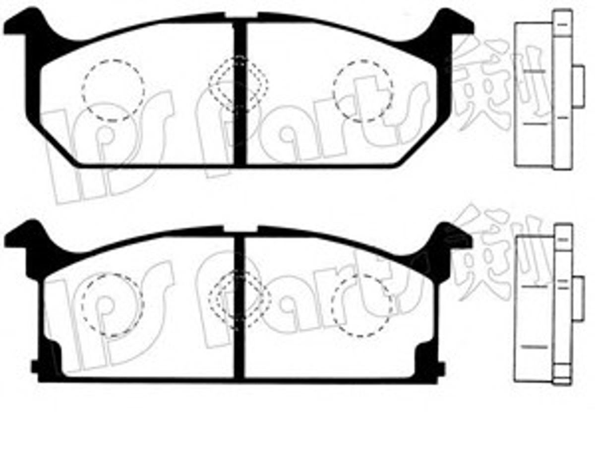 IBD-1804 IPS PARTS Комплект тормозных колодок, дисковый тормоз