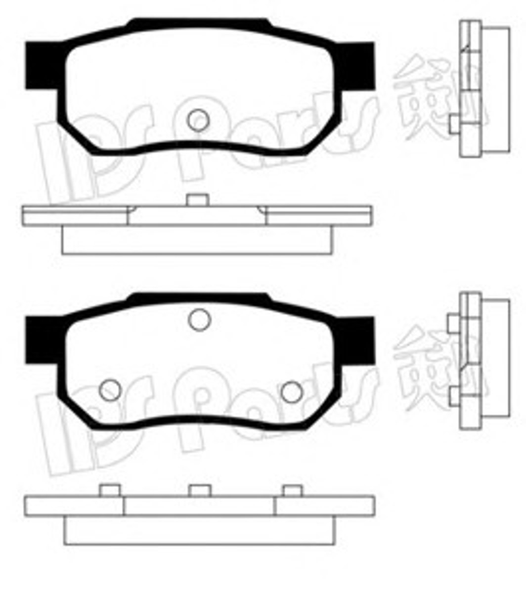 IBR-1425 IPS PARTS Комплект тормозных колодок, дисковый тормоз